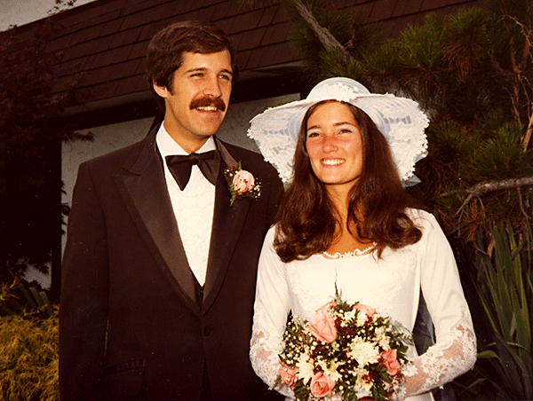 Bud and Marg on their wedding day.