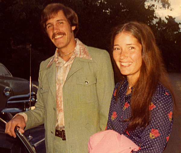 Harry Larry Leisure Suit and the love of his life. ("No one looked good in the 70's!")