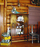 Curio Case and old Coke bottles which can be seen in the Main Lodge