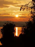 Sunset over "the point" at Jackson's