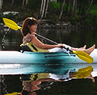 Kayaking on Little Averill Lake near Jackson's Lodge and Log Cabins (Click for larger image.)